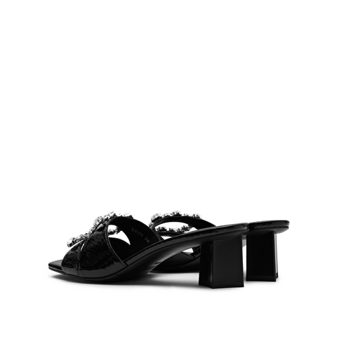 思加图2024夏季新款方头一字拖凉拖鞋粗跟外穿拖鞋女凉鞋EBI36BT4