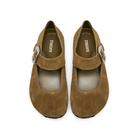 思加图2024秋季新款休闲大头鞋勃肯鞋厚底丑萌鞋女单鞋子S8554CA4