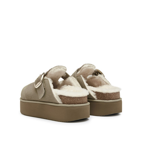 思加图2024秋季新款复古勃肯鞋穆勒拖厚底增高拖鞋毛里女鞋EN312CH4