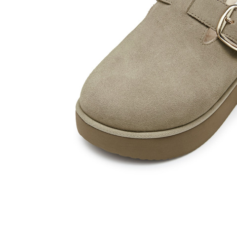 思加图2024秋季新款复古勃肯鞋穆勒拖厚底增高拖鞋毛里女鞋EN312CH4