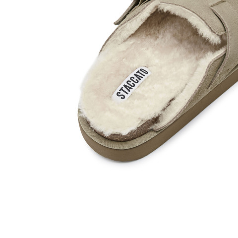 思加图2024秋季新款复古勃肯鞋穆勒拖厚底增高拖鞋毛里女鞋EN312CH4