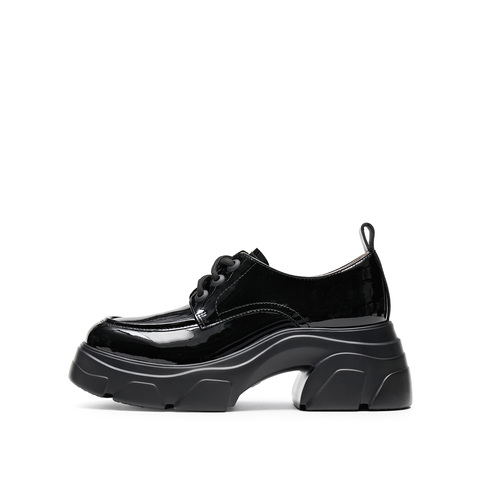 思加图2024秋季新款复古牛津鞋厚底增高JK小皮鞋女单鞋J3468CM4