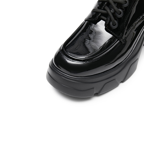 思加图2024秋季新款复古牛津鞋厚底增高JK小皮鞋女单鞋J3468CM4