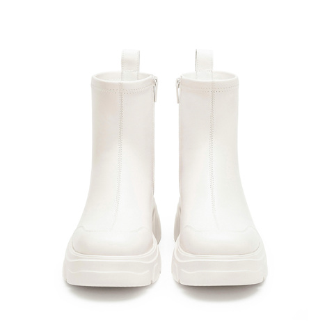 思加图2024冬季新款夜行少女弹力靴短靴厚底增高女时装靴J3453DD4