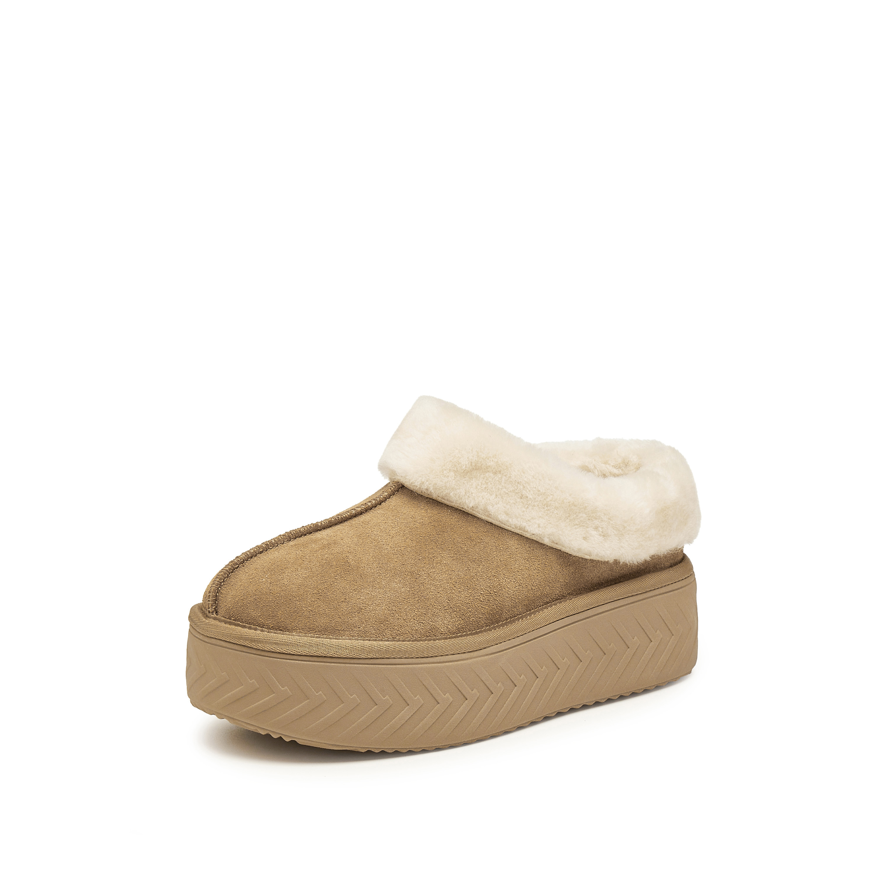 思加图2024冬季新款栗子面包雪地靴厚底保暖短靴女时装靴EA102DD4