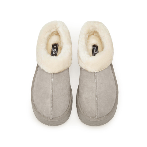 思加图2024冬季新款栗子面包雪地靴厚底保暖短靴女时装靴EA102DD4