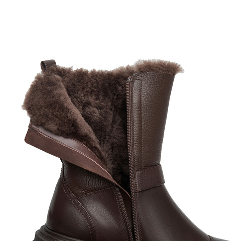 思加图2024冬季新款旅梦人机车靴中靴厚底增高女皮靴子S8537DZ4