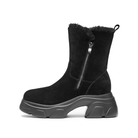 思加图2024冬季新款奶油鞋保暖雪地靴厚底增高中筒靴女靴M6817DZ4