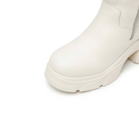 思加图2024冬季新款奶油鞋保暖雪地靴厚底增高中筒靴女靴M6817DZ4