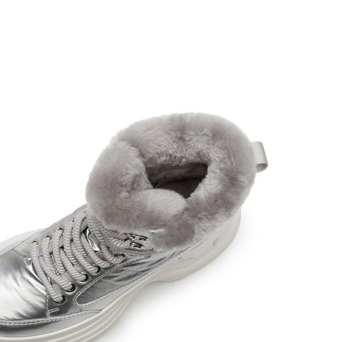 思加图2024冬季新款复古雪地靴保暖短靴厚底增高女时装靴L2413DD4