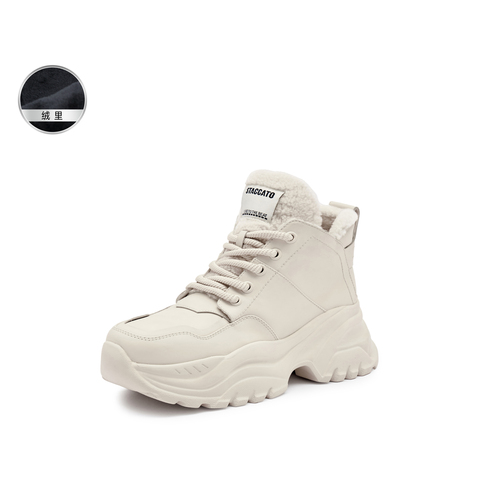 思加图2024冬季新款时尚雪地靴马丁靴厚底保暖短靴女靴子S6835DD4