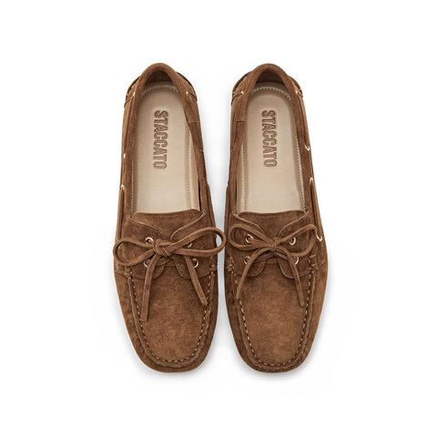 思加图2024秋季新款英伦风豆豆鞋平底鞋一脚蹬单鞋女鞋子S8581CA4