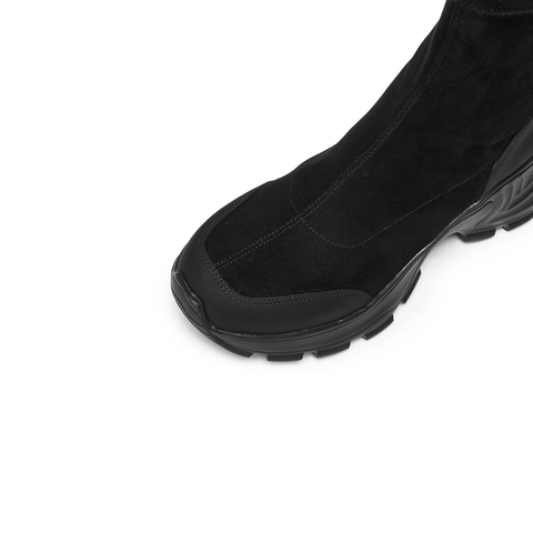 思加图2024冬季复古运动靴短靴厚底增高时装靴女靴子Y2139DD4