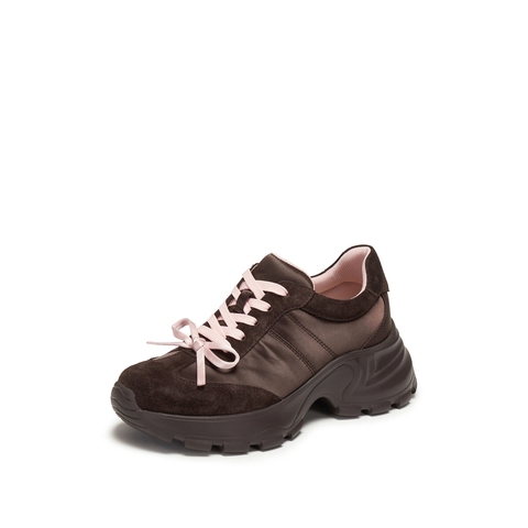 思加图2024秋季甜酷老爹鞋厚底增高运动休闲鞋系带女鞋子Y2457CM4