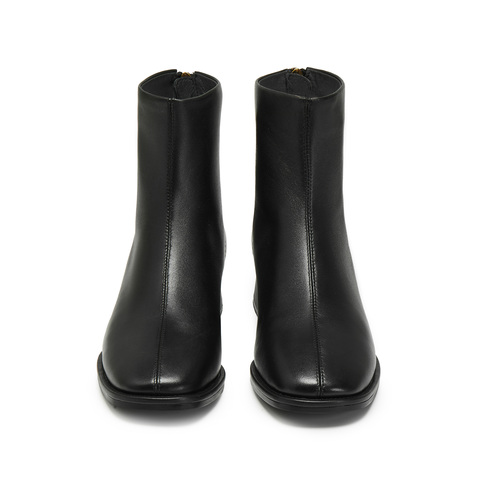 思加图2024冬季气质通勤短靴时装靴粗跟复古女靴子J2560DD4