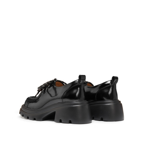 思加图2024秋季复古袋鼠鞋深口鞋厚底增高皮鞋单鞋女鞋子J1881CM4