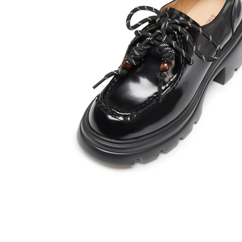 思加图2024秋季复古袋鼠鞋深口鞋厚底增高皮鞋单鞋女鞋子J1881CM4