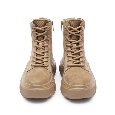 思加图2024冬季新款复古工装靴马丁靴短靴厚底时装靴女靴ESF07DD4