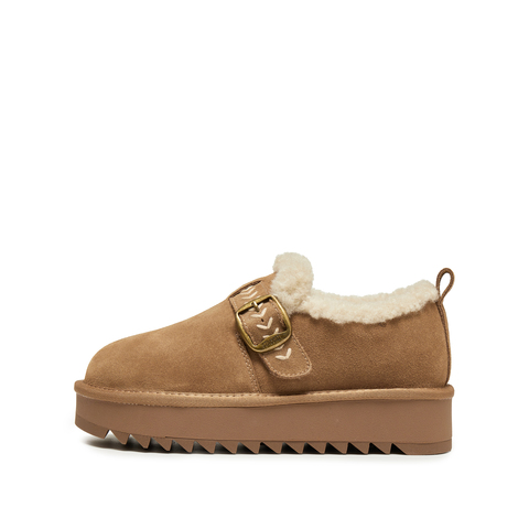 思加图2024冬季复古勃肯鞋厚底增高加绒保暖深口鞋女鞋J2022DM4