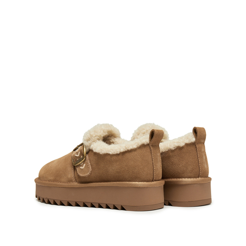 思加图2024冬季复古勃肯鞋厚底增高加绒保暖深口鞋女鞋J2022DM4