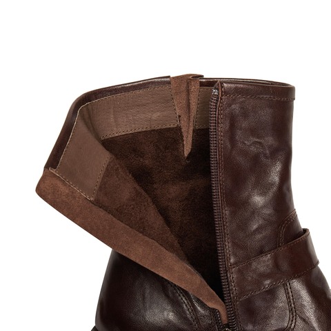 思加图2024冬季英伦风工装靴中筒靴厚底增高时装靴女靴子J3258DZ4