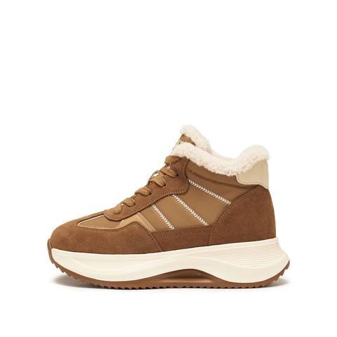 思加图2024冬季复古运动靴短靴厚底增高时装靴保暖女靴子B2558DD4