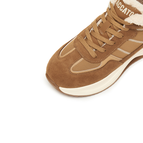 思加图2024冬季复古运动靴短靴厚底增高时装靴保暖女靴子B2558DD4