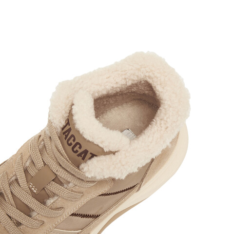 思加图2024冬季复古运动靴短靴厚底增高时装靴保暖女靴子B2558DD4