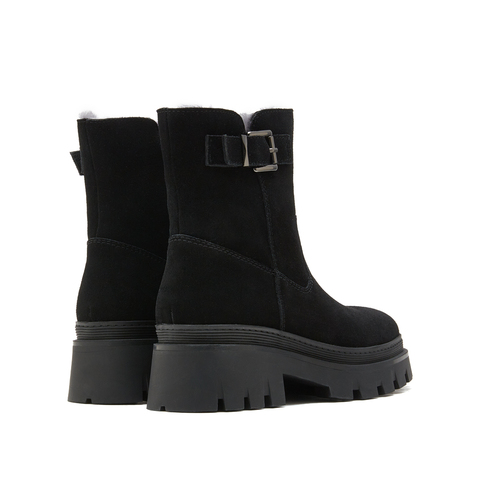 思加图2024冬季新款保暖毛里雪地靴厚底短靴女皮靴M7121DD4