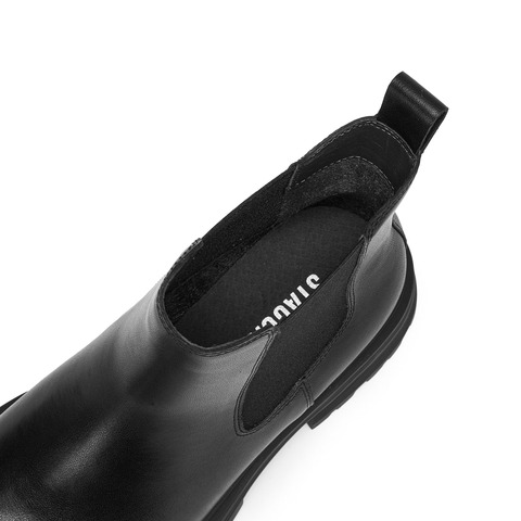 思加图2024冬季英伦风切尔西靴烟筒靴中靴时装靴女靴B6987DD4