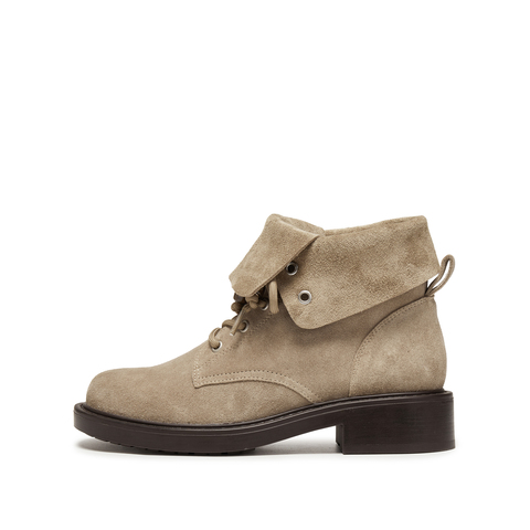 思加图2024冬季复古马丁靴中靴厚底增高时装靴女靴子B8189DZ4