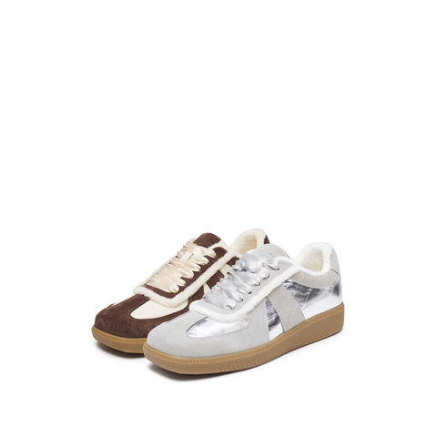 思加图2024秋季美拉德休闲鞋德训鞋阿甘鞋平底鞋女鞋Y2409CM4