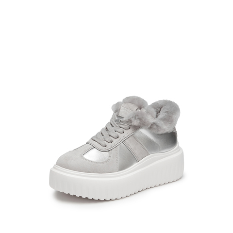 思加图2025春季新款复古德训鞋保暖厚底休闲鞋板鞋女鞋B2566AM5