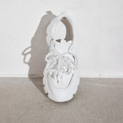 思加图2025春季新款老爹鞋运动休闲鞋厚底增高小白鞋女鞋ECE86AM5