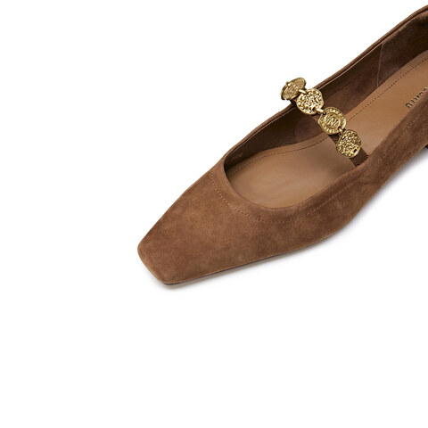 思加图2025春季新款多宝鞋玛丽珍鞋平底鞋浅口鞋法式女单鞋EWV03AQ5