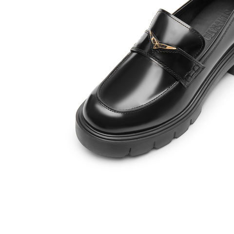 思加图2025春季新款小金鹭爵士乐福鞋厚底增高JK小皮鞋女鞋EGB03AA5