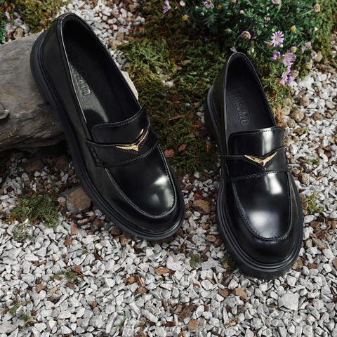 思加图2025春季新款小金鹭爵士乐福鞋厚底增高JK小皮鞋女鞋EGB03AA5