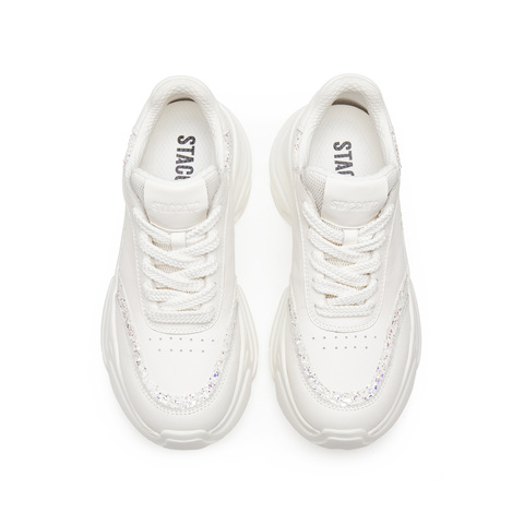 思加图2025春季新款老爹鞋小白鞋运动休闲鞋厚底增高女鞋S2401AM5