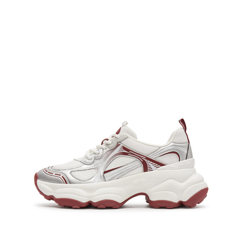 思加图2025春季新款好事花生老爹鞋厚底增高运动休闲鞋女鞋ECE81AM5