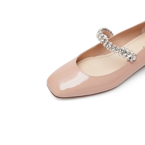 思加图2025春季新款太妃糖玛丽珍鞋平底鞋浅口单鞋女皮鞋EUE20AQ5