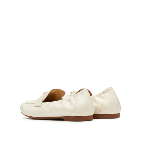 思加图2025春季新款英伦风奶油鞋乐福鞋平底鞋一脚蹬女单鞋EC205AA5