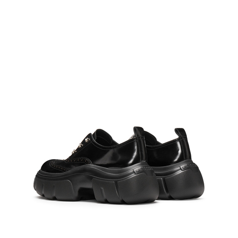 思加图2025春季新款英伦风牛津鞋乐福鞋厚底增高JK小皮鞋女单鞋ESF21AM5