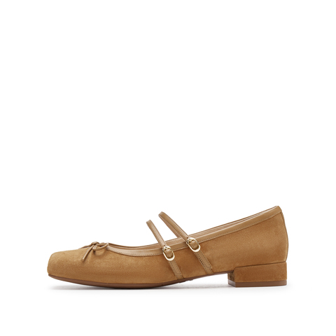 思加图2025春季新款春日舞曲玛丽珍鞋奶油鞋浅口单鞋女皮鞋EA603AQ5