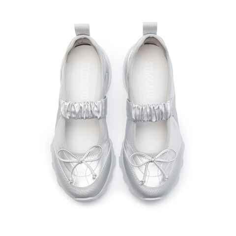 思加图2025春季新款月光蝴蝶奶油鞋玛丽珍鞋厚底浅口单鞋女鞋Y2280AQ5