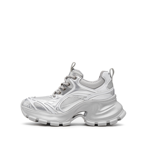 思加图2025春季新款老爹鞋厚底增高运动休闲透气女单鞋S2438AM5