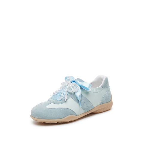 思加图2025春季新款甜酷德训鞋阿甘鞋小白鞋运动休闲鞋女鞋J2413AM5