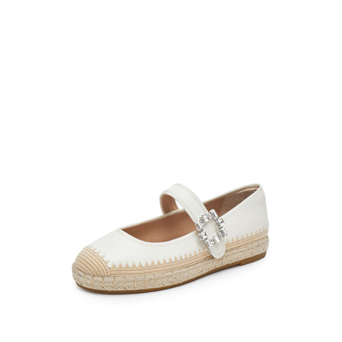 思加图2025春季新款小麦方糖玛丽珍鞋渔夫鞋平底鞋浅口鞋女单鞋9UA49AQ5