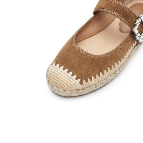 思加图2025春季新款小麦方糖玛丽珍鞋渔夫鞋平底鞋浅口鞋女单鞋9UA49AQ5