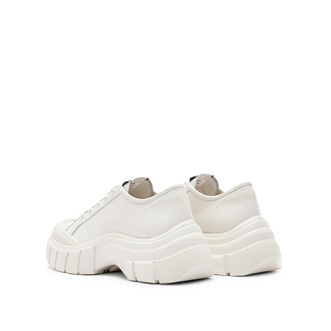 思加图2025春季新款奶油琴键鞋饼干鞋小白鞋休闲运动鞋厚底板鞋系带女鞋ESE11AM5