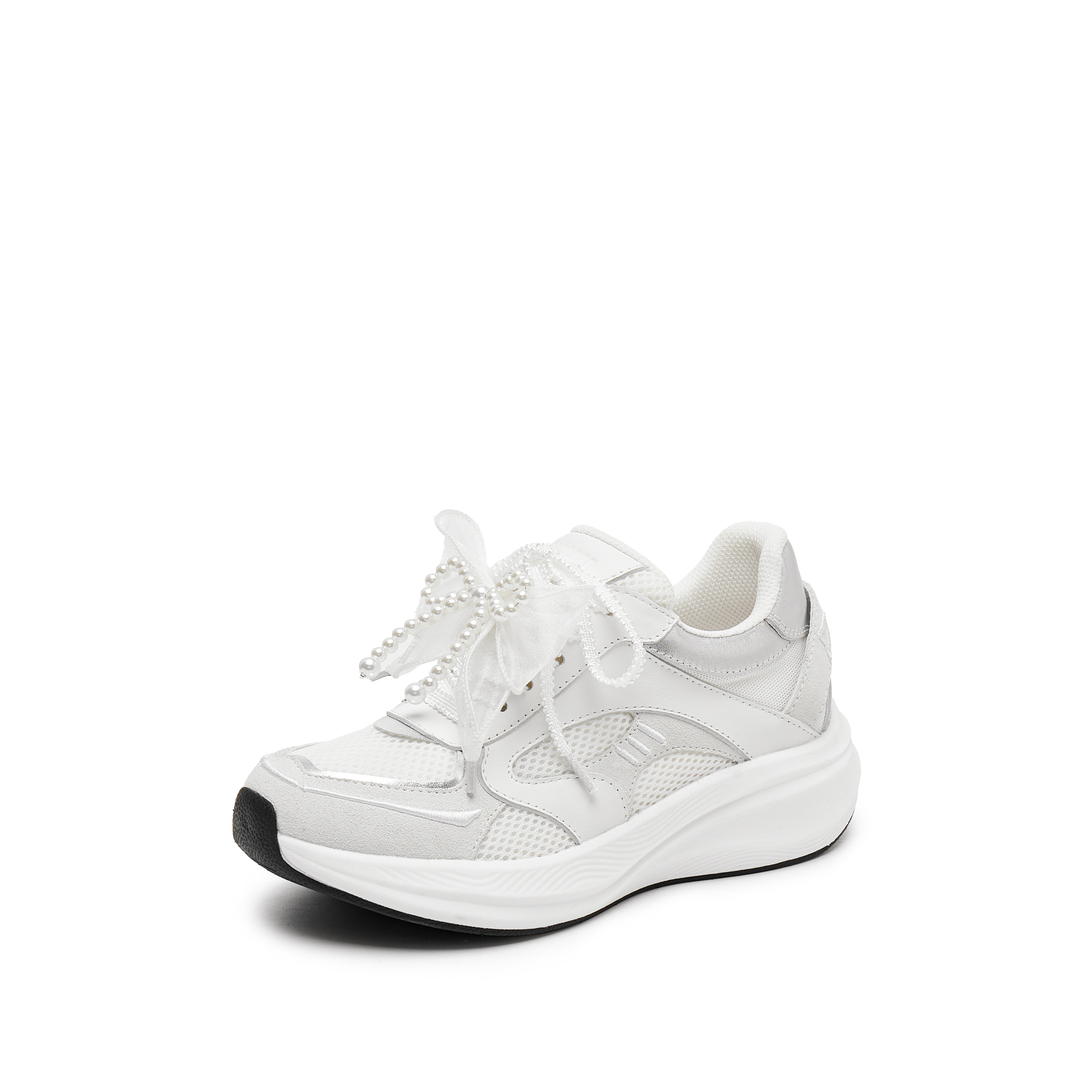 思加图2025春季新款甜酷运动鞋厚底增高休闲鞋透气女鞋H2921AM5